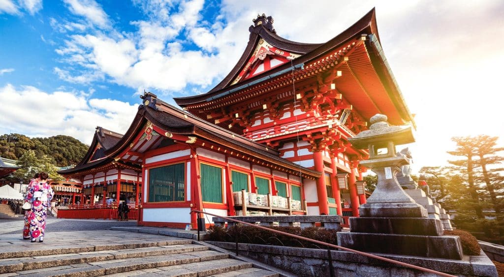 Fushimi Inari Shrine with geisha