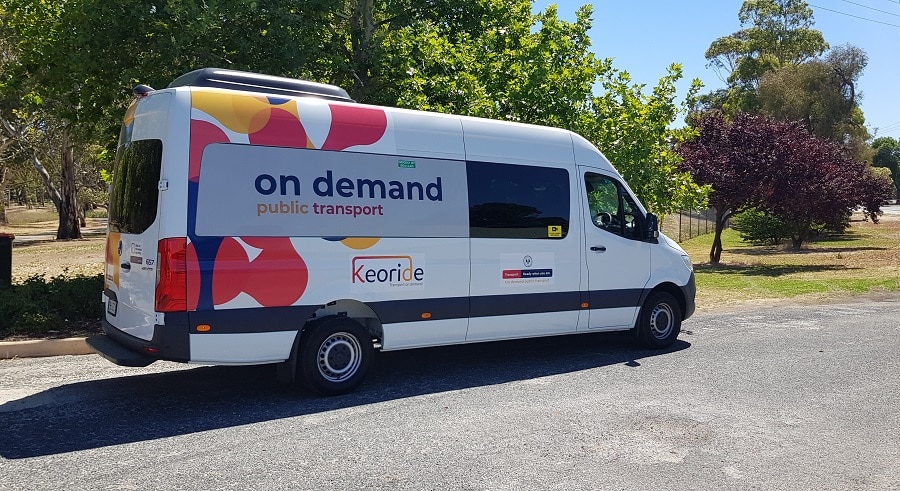 Mount Barker on-demand bus.