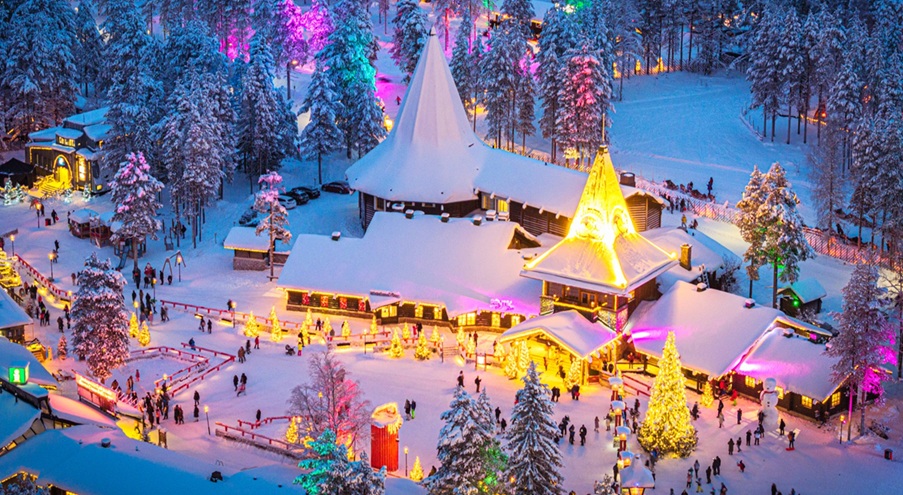 Christmas festival in Lapland in Finland.