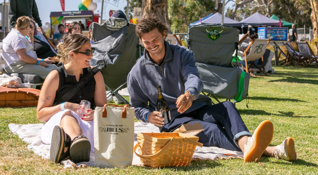Couple having a picnic
