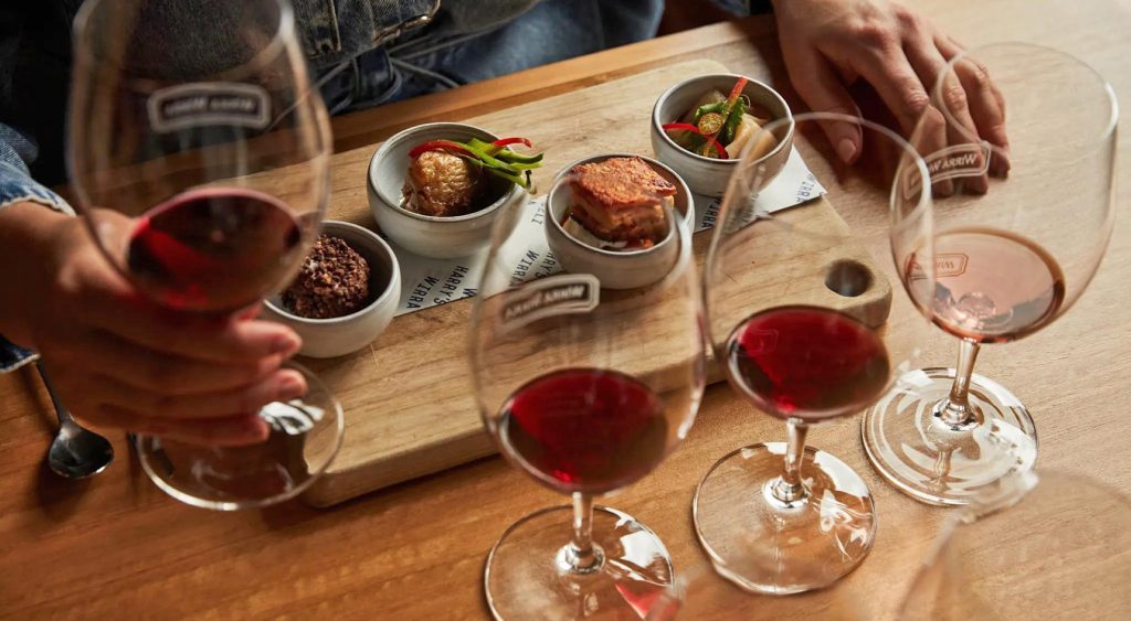 Wine and food pairings.
