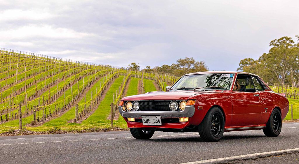 RAA Bay to Birdwood car near vineyards.